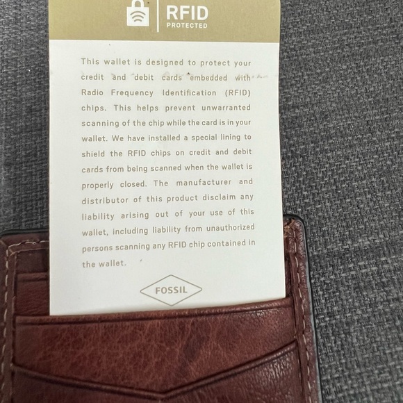 NWT FOSSIL ALLEN RFID BIFOLD MINI WALLET CARD HOLDER - Picture 5 of 6